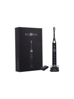 Ailoria Brosse à dents sonique Shine Bright Noir, chargeur USB inclus