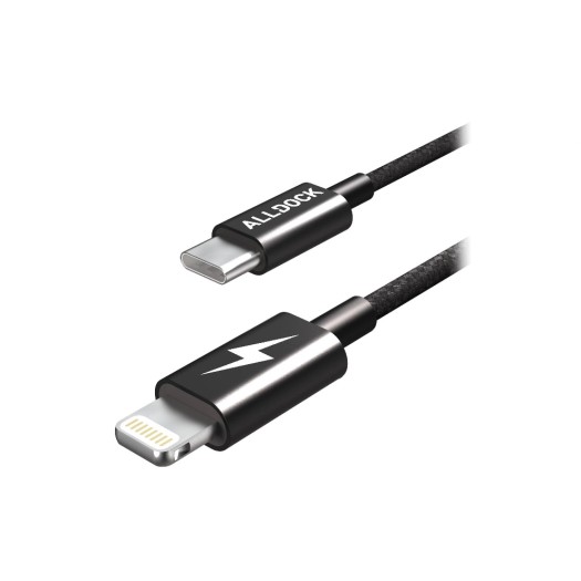 Alldock Câble USB Power Delivery Lightning - USB C 0.35 m