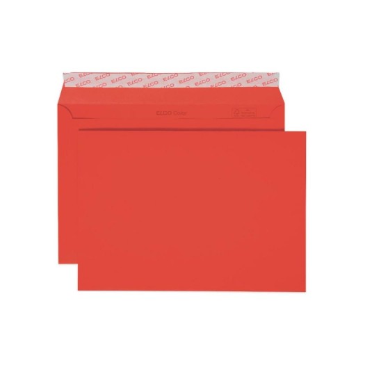 ELCO Enveloppe Color C5, Sans fenêtre, 25 Pièce/s, Rouge