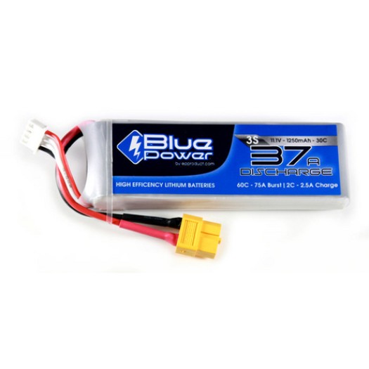 EP Batterie RC LiPo 1250 mAh 11,1 V 30C BluePower