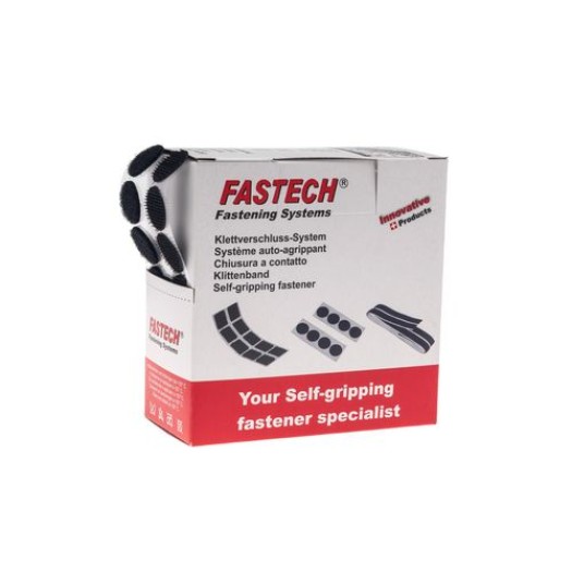 FASTECH Points auto-agrippants Box 20 mm x 5 m autocollant, noir
