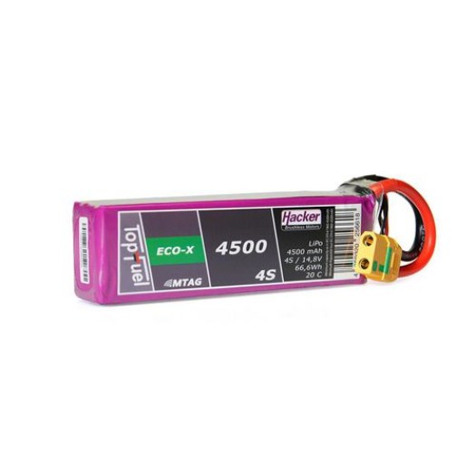 Hacker Batterie RC LiPo 4500 mAh 14,8 V 20C TopFuel ECO-X MTAG