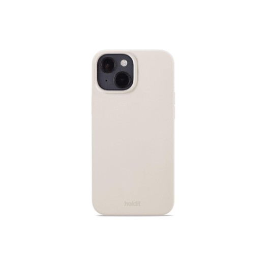 Holdit Coque arrière Silicone iPhone 15 Beige