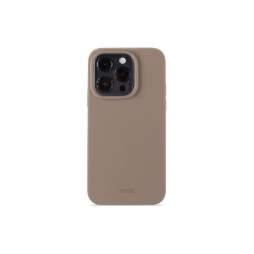 Holdit Coque arrière Silicone iPhone 15 Pro Mocha Brown