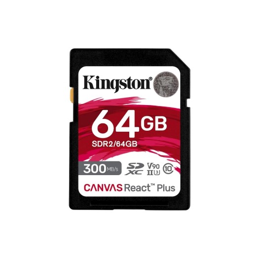 Kingston Carte SDXC Canvas React Plus 64 GB