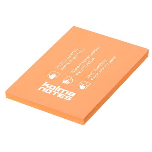 Kolma Fiche de bloc-notes NOTES A7 Orange, 100 feuilles