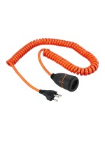 Spiralcable, 1.5m, Orange/black , 3-polig, T12/T13 LOCK