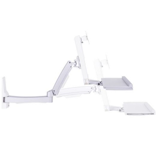 Multibrackets Supports de table Arm single Extended 4368 bis 8 kg – Blanc