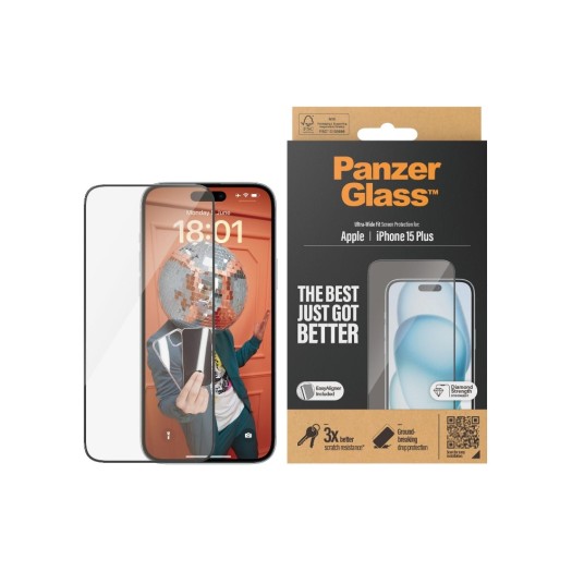 Panzerglass Protection d’écran Ultra Wide Fit iPhone 15 Plus