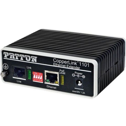 CopperLink PoE Extender Kit, 1x 10/100, 802.3af mode A, RJ45 Line,