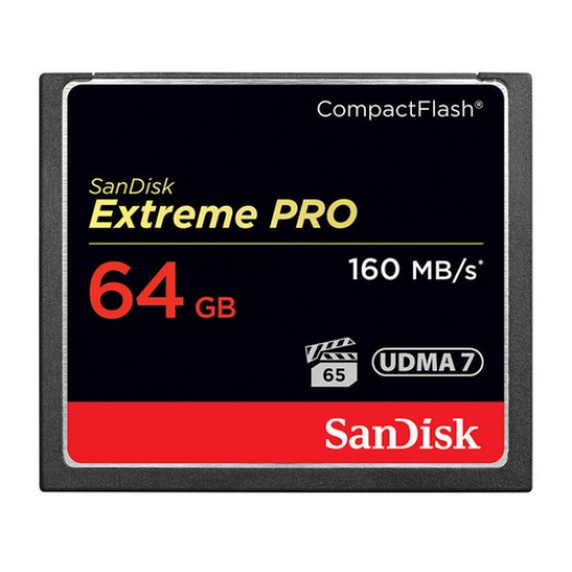 CF Card 64GB SanDisk, Extreme Pro 1067x, 160MB/sec, UDMA