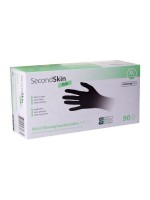 SecondSkin Nitril-Handschuhe XL, black , 90 Stk