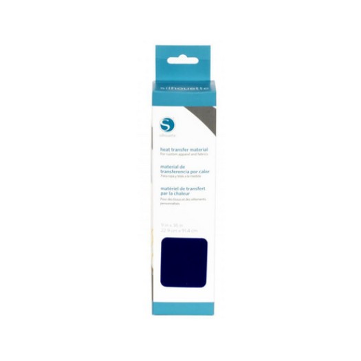 Silhouette Aufbügelfolie beflockt, d bleu, 1 Rolle, 23 cm x 90 cm