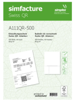 SIMFACTURE - SWISS QR - Payment slip - box of 100 sheets - 90g/m2