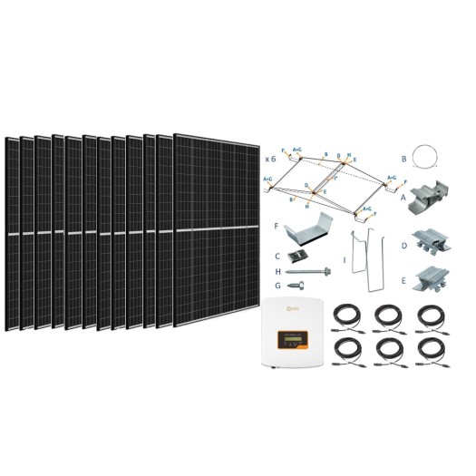 Solar-pac Installation solaire 4500 Toit plat est/ouest Solis, 4.500 kWh/a