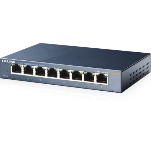 TP-Link TL-SG108: 8 Port Desktop Switch, Unmanaged, 5x 10/100/1000Mbps RJ45-Ports