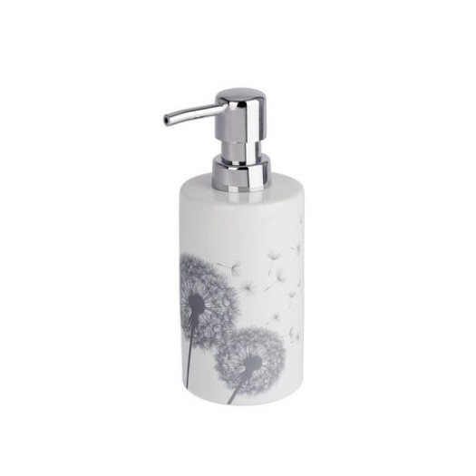 Wenko Distributeur de savon Astera 360 ml, Gris/Blanc