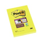 Post-it Fiche de bloc-notes Post-it Super Sticky 15,2 x 10,2 cm Jaune