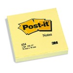 3M Post-it,Haftnotizen, jaune, der Klassiker, 76x76mm