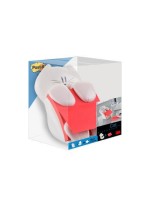 3M White Dispenser cat, 76x76mm, with 1 red neon block