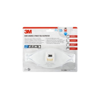 3M Atemschutzmaske FFP2, weiss, Handschleifen und Elektrowerkzeug, 2 Stück 3M Atemschutzmaske FFP2, weiss, Handschleifen und Elektrowerkzeug, 2 Stück