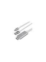 4smarts Lightning - HDMI cable, 1.8m, white, Ladefunktion, Auflösung bis 4000x2000/30 Hz
