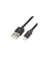 4Smarts USB-Lightning-cable, RAPIDCord, 2A, 1m, black , MFI zertifiziert