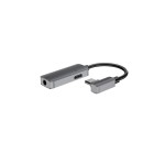 4smarts Audio & Charge Splitter, aktiv, USB Typ-C auf USB Typ-C & 3,5mm, Gunmetal
