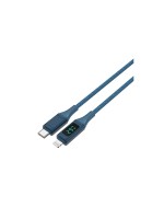 4smarts USB 2.0 USB-C cable, 1.5m, DigitCord bis 30W, 1.5m, MFI, dunkelblue