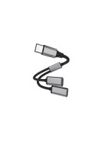 4smarts Câble en Y USB 2.0 textile USB C - 2x USB C 0.2 m