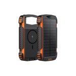 4smarts Solar-Powerbank Rugged TP 20000mAh, 20.000mAh, schwarz, Qi-Ladegerät 15 W