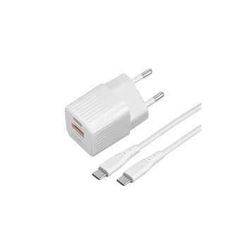 4smarts VoltPlug Duos Mini PD + USB-C Kabel, Weiss