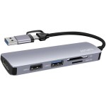 4smarts Hub USB 5in1 Hub universel multiport USB-A/USB-C