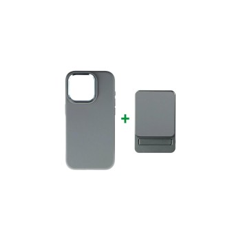 4smarts Powerbank + Cover Grau, iPhone 15 Plus, Magsafe, 5000mAh 4smarts Powerbank + Cover Grau, iPhone 15 Plus, Magsafe, 5000mAh