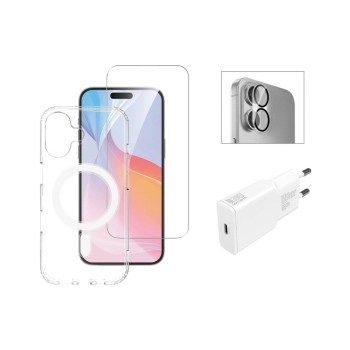 4smarts 3in1 Set, Glas, Cover, Charger, iPhone 16