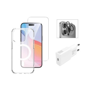 4smarts 3in1 Set, Glas, Cover, Charger, iPhone 16 Pro