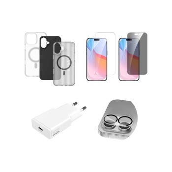 4smarts Value Set, 3 Cases, 3 Glas, Charger, iPhone 16