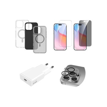 4smarts Value Set, 3 Cases, 3 Glas, Charger, iPhone 16 Pro