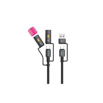 4smarts USB-C Kabelset 4in1, 60W, 1m, schwarz 4smarts USB-C Kabelset 4in1, 60W, 1m, schwarz