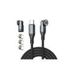 4smarts Kit câble magnétique USB-C 540° GravityCord 240 W, 1,8 m, noir