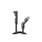 4smarts ComboCord Flat Right Angle 240W USB A/USB C - USB C 1.5 m