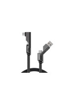4smarts USB-C cable ComboCord Flat 2iin1, 240W, 1.5m, graphit