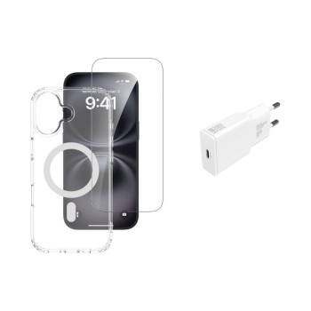 4smarts 3in1 Set, Glas, Cover, Charger, iPhone 17, MagSafe-Kompatibel