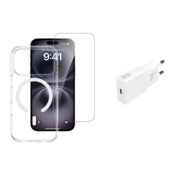 4smarts 3in1 Set, Glas, Cover, Charger, iPhone 17 Pro Max, MagSafe-Kompatibel