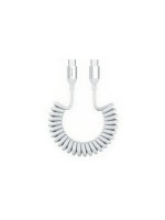 4smarts Câble spiralé USB 2.0 USB C - USB C 1.35 m Blanc