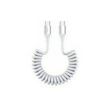 4smarts Câble spiralé USB 2.0 USB C - USB C 1.35 m Blanc 4smarts Câble spiralé USB 2.0 USB C - USB C 1.35 m Blanc