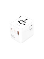 4smarts Adaptateur de voyage mondial Nomad GaN 20W 2C+1A, blanc