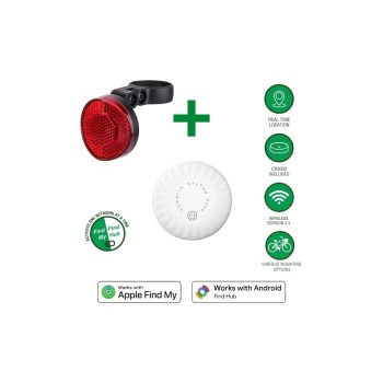 4smarts Localisateur SkyTag Duos avec réflecteur arrière pour vélo