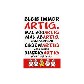 ABC Karte Giganto Geburtstag, Humor, A4 ABC Karte Giganto Geburtstag, Humor, A4