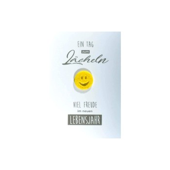 ABC Karte Geburtstag, Smiley, 11 x 17cm ABC Karte Geburtstag, Smiley, 11 x 17cm